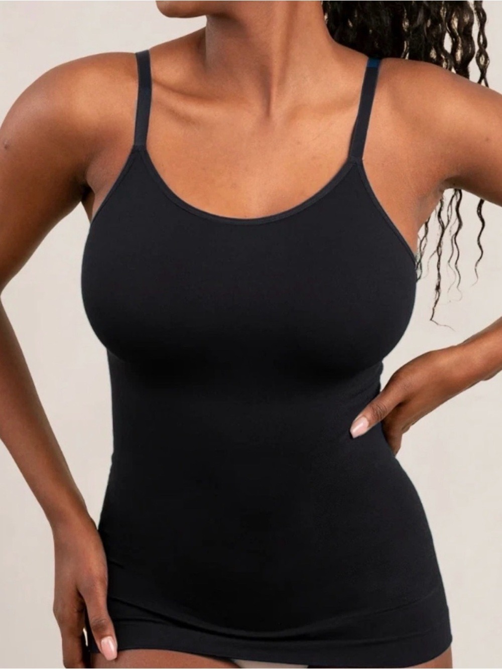 SHAPER MINT ESSENTIALS ALL DAY EVERY DAY SCOOP NECK CAMI BLACK